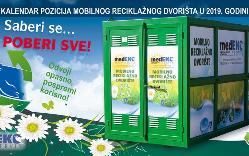 Kalendar pozicija mobilnog reciklažnog dvorišta u 2019. godini