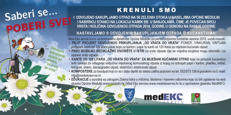 Saberi se.. POBERI SVE, ODVOJI OPASNO, POSPREMI KORISNO!