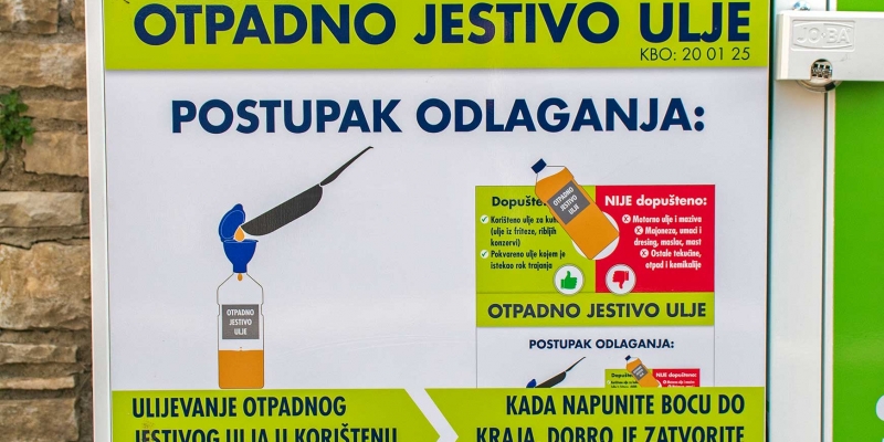Na području općine Medulin postavljeni spremnici za otpadna jestiva ulja